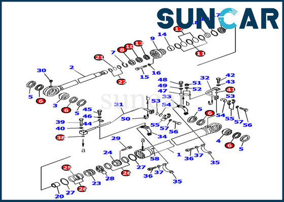 comprare Escavatore Service Kit Inner Repair Kit del corredo 707-99-77180 della guarnizione del cilindro del secchio di KOMATSU PC1800-6 online manufacture