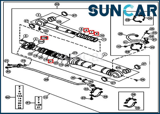 comprare Escavatore John Deere Mechanical Sealing Kit del corredo 200LC della guarnizione del cilindro del braccio del bastone AT264438 online manufacture