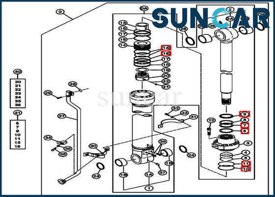 comprare Guarnizione Kit Cylinder Service Kits Fits 270CLC 2554 John Deere della sostituzione di 4639939 secchi online manufacture