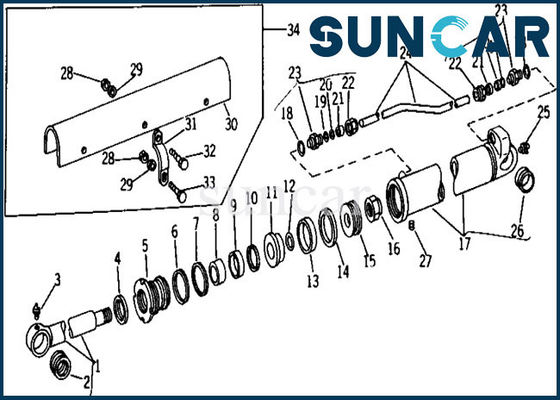 comprare Corredo di sigillamento del secchio 690B di John Deere 690 dei corredi di riparazione del cilindro idraulico AR105312 online manufacture