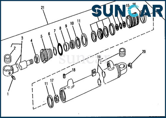 comprare Corredo di riparazione della guarnizione del cilindro del corredo 690C 690CR 693C Deere di sigillamento dell'asta RE18949 online manufacture