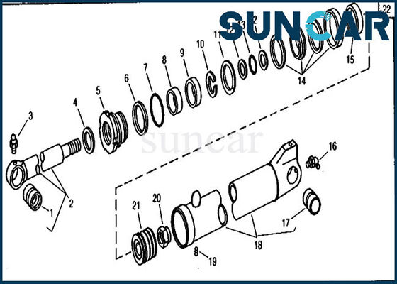 comprare Escavatore di Kit For 690C 693C di servizio del cilindro idraulico di John Deere RE18950 del secchio online manufacture