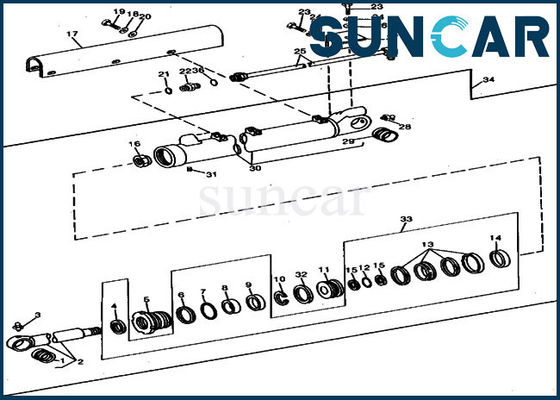 comprare Riparazione del cilindro del secchio RE21400 che sigilla l'escavatore Oil Seal Kit di Kit Deere 690B 690C online manufacture