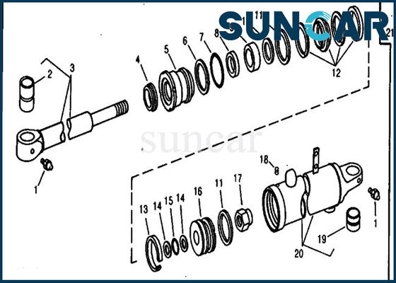 comprare 690 corredi di sigillatura della sostituzione di 690B John Deere RE21406 del cilindro idraulico del braccio online manufacture