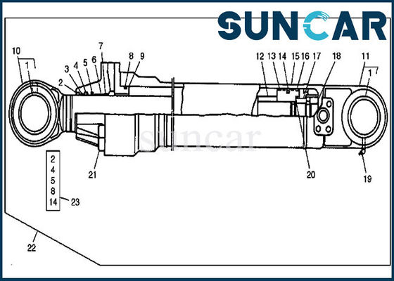 comprare Riparazione Kit For 690D John Deere Service Parts della guarnizione del cilindro dell'asta del corredo AT192187 della guarnizione online manufacture