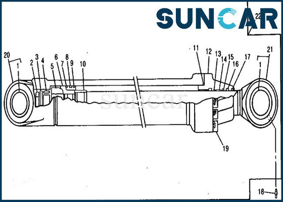 comprare Guarnizione idraulica Kit Fits 690ELC John Deere Models di riparazione del cilindro del braccio AH144595 online manufacture