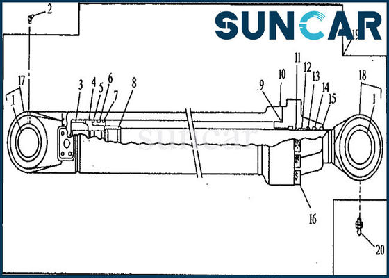 comprare La guarnizione Kit Hydraulic Cylinder Repair Kit dell'asta AH144594 misura 653G 690ELC John Deere online manufacture