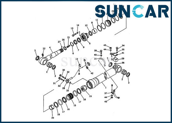 comprare 707-98-45220 corredo di riparazione interno di Kit Fits Komatsu Excavator Model PC200-5 della guarnizione del cilindro del secchio online manufacture