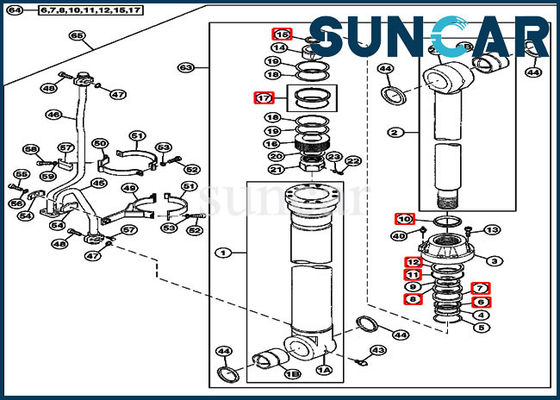 comprare Escavatore idraulico 800C Service Kits del corredo di riparazione della guarnizione del cilindro dell'asta di JOHN DEERE 4660036 750 online manufacture