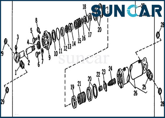 comprare Corredi di John Deere Excavator Seal Repair del corredo 890 della guarnizione del cilindro del secchio AT45305 online manufacture