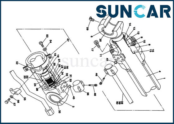 comprare LZ00449 corredo di riparazione pesante del cilindro del braccio dell'escavatore del corredo della guarnizione della CASSA dell'attrezzatura CX130 CX135SR online manufacture