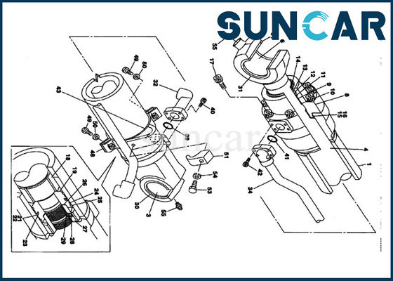 comprare Escavatore Bucket Cylinder Seal Kit Fits Model CX130 CX135SR CX210LR CX240LR di CASO LZ00450 online manufacture