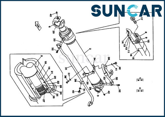 comprare Parti interne di modello del corredo di sigillamento di riparazione del cilindro del secchio dell'escavatore del cingolo di CASO di LZ00476 CX330 online manufacture