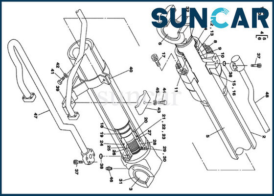comprare LZ00483 corredo pesante della guarnizione di Right Boom Cylinder dell'escavatore del cingolo della CASSA dell'attrezzatura CX350 online manufacture