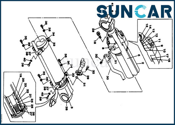 comprare Corredo di riparazione interno del secchio dell'escavatore LZ00496 del cingolo di CASO del cilindro della guarnizione del modello idraulico del corredo CX460 online manufacture
