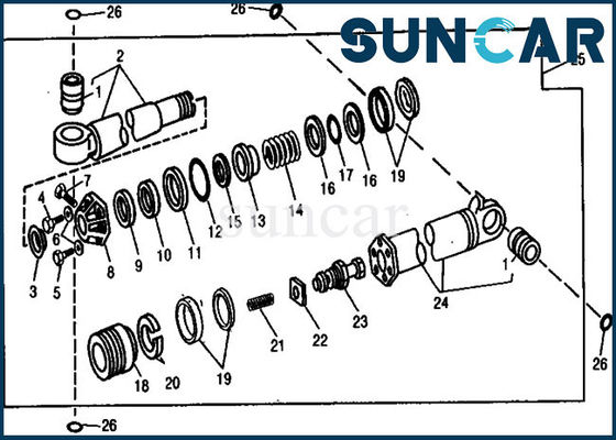comprare Riparazione Kit Excavator Service Kits della guarnizione della folla delle parti 890 di Deere del cilindro idraulico AR105293 online manufacture