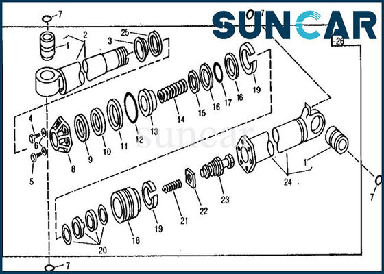 comprare guarnizione Kit Excavator Hydraulic Seals del cilindro della folla della sostituzione delle parti RE21214 di 890A Deere online manufacture