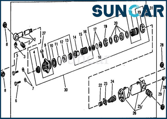 comprare Riparazione Kit For Excavator 990 JOHN DEERE della guarnizione del cilindro dei corredi RE11587 della guarnizione del secchio online manufacture