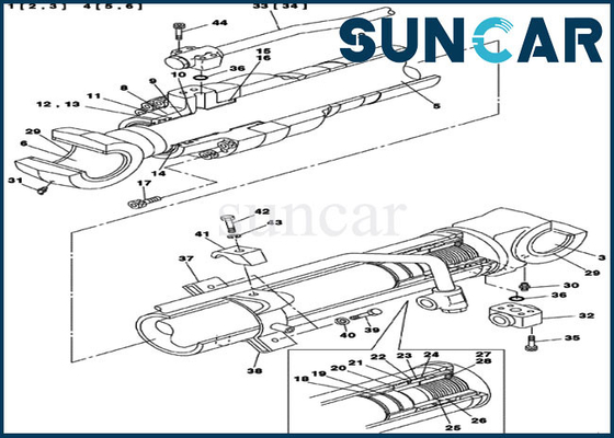 comprare Corredi idraulici della guarnizione di riparazione della CASSA CX135SR del corredo di sigillamento del cilindro dell'asta LZ00453 online manufacture