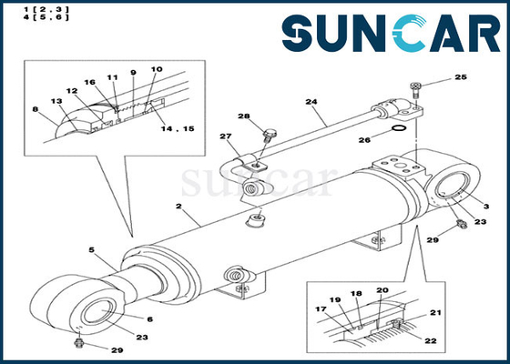 comprare Riparazione del cilindro di lama del bulldozer LZ00457 che sigilla le parti della guarnizione meccanica di CASO CX135SR di Kit Fits online manufacture