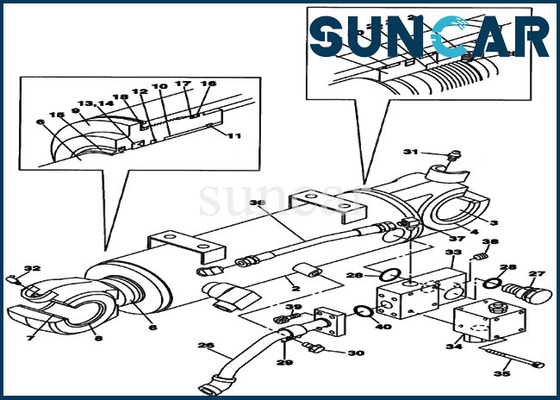 comprare Lama LZ00542 che sigilla Kit Dozer Cylinder Seal Kit per la CASSA dello SR di CX225SR CX235C online manufacture