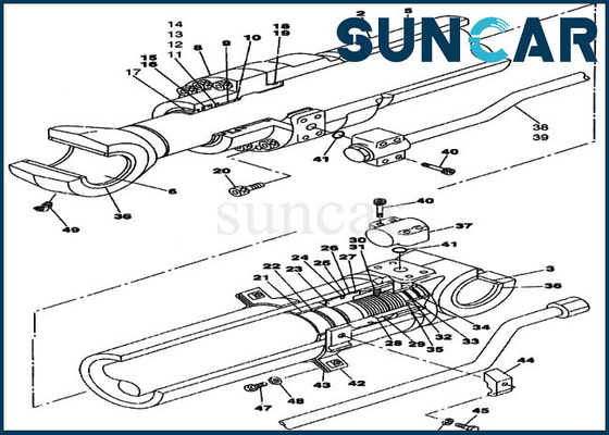 comprare Corredi di servizio idraulico della cassa del corredo di riparazione del cilindro del braccio LZ00646 CX240LR online manufacture