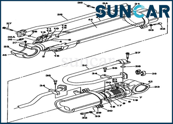 comprare Servizio Kit Replacement Kits del cilindro del braccio della guarnizione di caso di CX460 CX470B LZ008350 online manufacture