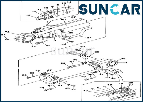 comprare CASO CX470C CX460 di Kit Fits di riparazione del cilindro del secchio del corredo LZ008380 della guarnizione di resistenza all'usura online manufacture