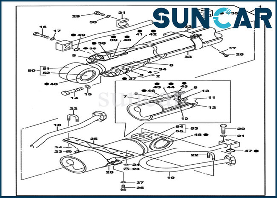 comprare Caso di sigillatura di misure CX700B CX700 dei corredi della sostituzione della guarnizione del cilindro delle parti LZ006980 Dipper online manufacture