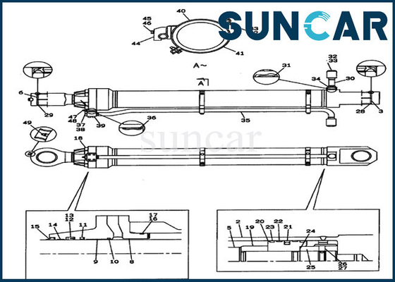 comprare Il CASO CX800 parte la guarnizione Kit Crawler Excavator Repair Kits del cilindro del secchio LZ00314 online manufacture