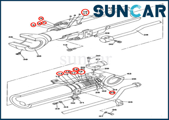 comprare Cilindro del braccio LZ009350 che sigilla l'escavatore dello SR di CASO CX130B CX145C di Kit Repair Seal Kit Fits online manufacture