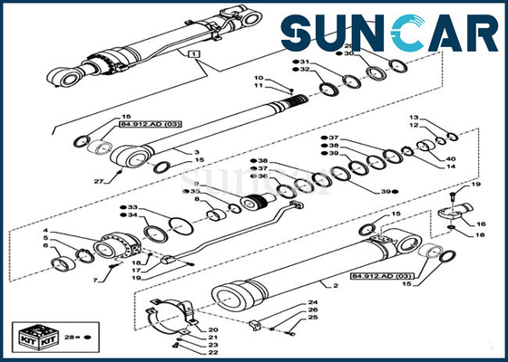 comprare Guarnizione Kit Hydraulic Cylinder Rebuild Kit del braccio dell'escavatore LZ011000 del cingolo di CX160D LC online manufacture
