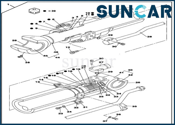 comprare Escavatore di Kit For Case CX130D LC CX130C di servizio del cilindro del corredo LZ010890 di sigillamento del braccio del merlo acquaiolo online manufacture