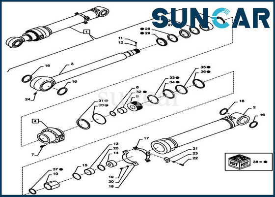 comprare Corredo di Case Cylinder Service dell'escavatore del cingolo dei corredi CX300D LC della guarnizione di riparazione del braccio LZ013490 online manufacture