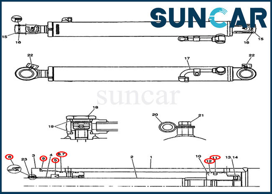 comprare Escavatore Case Service Kit di Kit Model CX31B della guarnizione di riparazione del cilindro del braccio PW01V00051R300 online manufacture