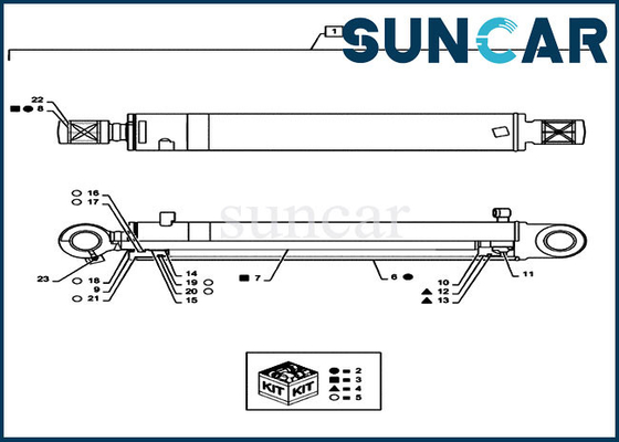 comprare Escavatore Replacement Kits di Rod Sealing Kit Case CX55B del pistone del cilindro dell'oscillazione PS01V00004R400 online manufacture