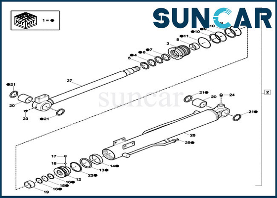 comprare Riparazione Kit For Case Construction Equipment della guarnizione del cilindro dell'asta di Excavator XKCC-00397 XKCC00397 del modello di CX18C online manufacture