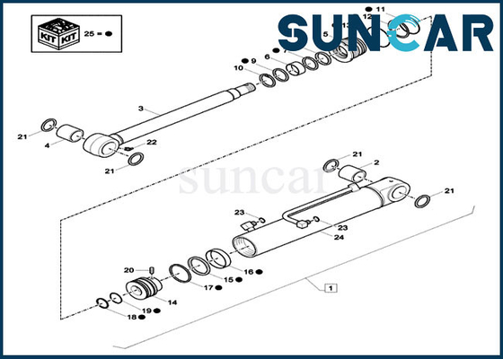 comprare Corredi di sigillatura idraulici della guarnizione del cilindro dell'oscillazione dell'asta della parte CX26C XKCD01397 della CASSA del corredo XKCD-01397 online manufacture