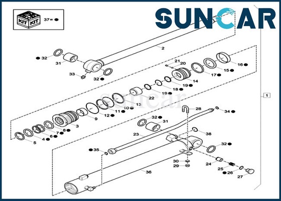 comprare CASSA CX60C Mini Crawler Excavator Sealing Kit del corredo di riparazione della guarnizione del cilindro di XKCC00973 Dipper XKCC-00973 online manufacture