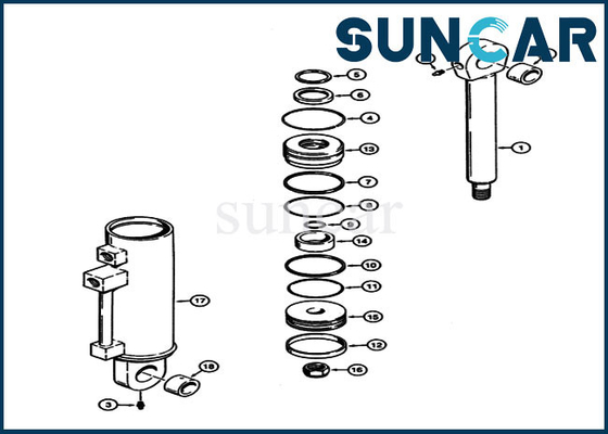 comprare Guarnizione ausiliaria di riparazione del cilindro del cariC.A.Tore S300163 Kit Fits 621, cariC.A.Tore della ruota di 721 caso online manufacture