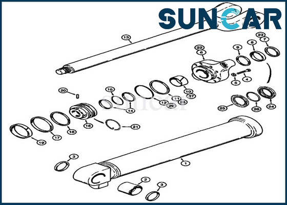 comprare corredo di sigillatura idraulico di Kit Wheel Loader Case 921B 921C 921 della guarnizione del cilindro dell'ascensore 1986920C2 online manufacture