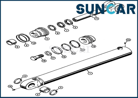 comprare CariC.A.Tore idraulico di CASO 721C 621C 721B di Kit Fits di servizio sostitutivo del corredo 1543279C1 della guarnizione del cilindro del secchio online manufacture