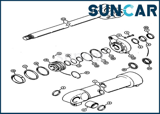 comprare Cassa pesante del cariC.A.Tore 821B 821C di Kit Repair Kit Fits Wheel della guarnizione del cilindro del secchio delle parti 1543309C1 dell'attrezzatura online manufacture