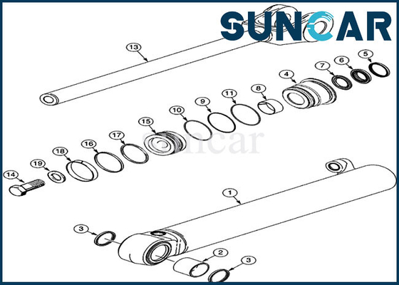 comprare corredo di sigillamento del cilindro idraulico di Kit Wheel Loader Case 521D 521F 521E della guarnizione dell'ascensore 360979A1 online manufacture
