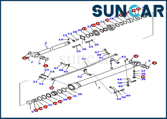 comprare 707-99-57150 escavatore Sealing Kit di KOMATSU della sostituzione del corredo PC220-8M0 di servizio del cilindro del braccio online manufacture