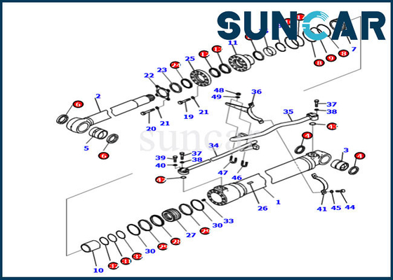 comprare Escavatore Hydraulic Cylinder Kits del corredo di riparazione della guarnizione dell'asta di PC200-8M0 KOMATSU 707-99-47060 7079947060 online manufacture