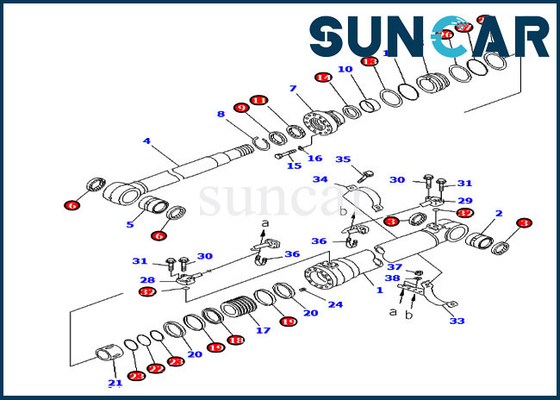 comprare 707-99-47790 7079947790 Kit di servizio del braccio Versione per l'estero PC220-7 PC200LC-7 Kit guarnizioni cilindro Komatsu online manufacture