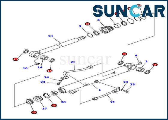 comprare 707-98-14830 guarnizione Kit For Komatsu Inner Parts PC20R-8 PC38UU-3 del cilindro di 7079814830 secchi online manufacture