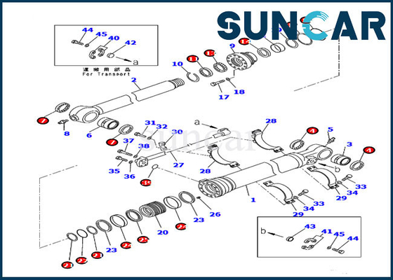 comprare 707-99-47131 7079947131 corredo di riparazione del cilindro del corredo PC210LC-10 PC228USLC-10 KOMATSU di servizio del secchio online manufacture
