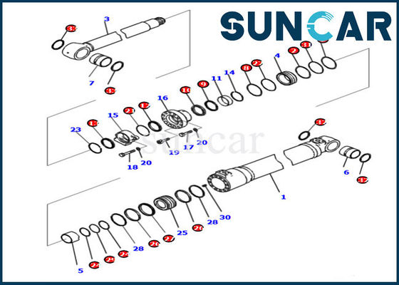 comprare 721-98-00160 la guarnizione Kit Hydraulic Cylinder For PC210I-10 PC210LCI-10 dell'asta modella l'escavatore di KOMATSU online manufacture